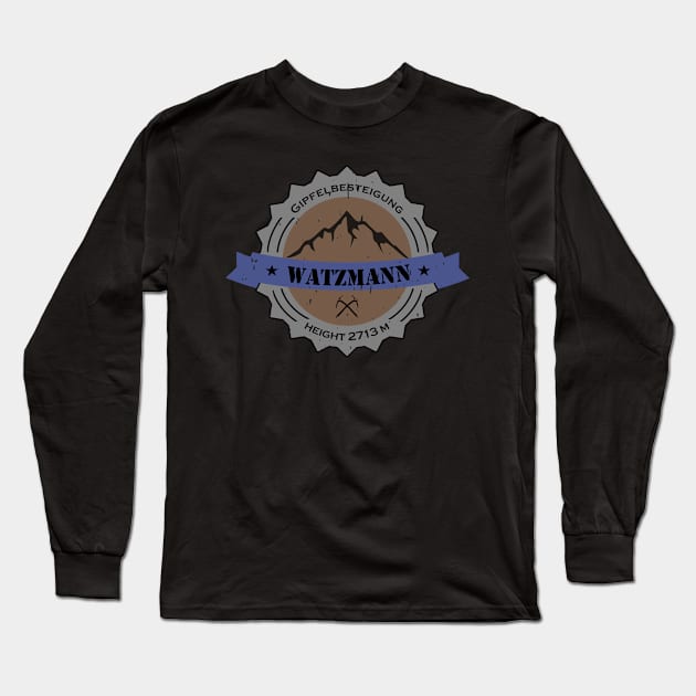 Gipfelbesteigung Watzmann Height 2713 m " Long Sleeve T-Shirt by JG0815Designs